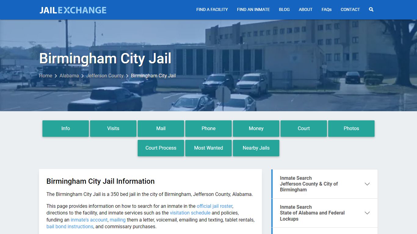 Birmingham City Jail, AL Inmate Search, Information